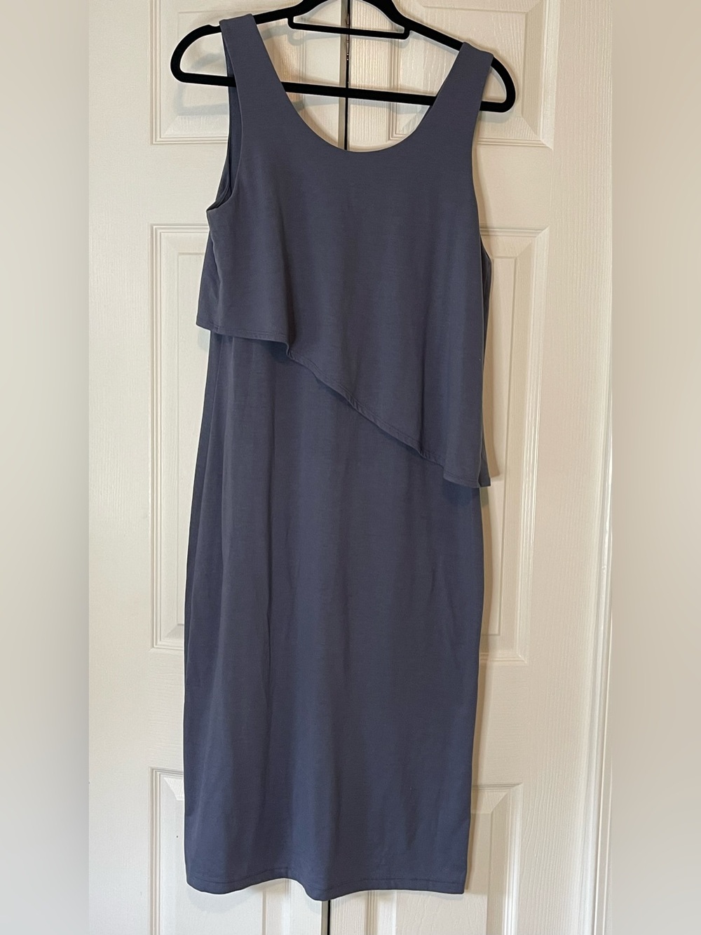The Limited Periwinkle Asymmetrical Midi Dress 
Medium
Good Pre-Owned Condition
